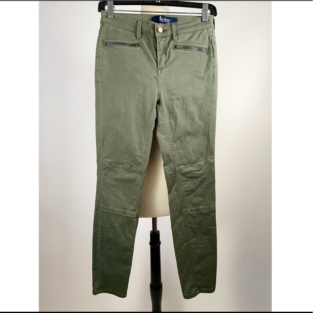 Boden Army Green Brighton Biker Skinny Jeans Pants